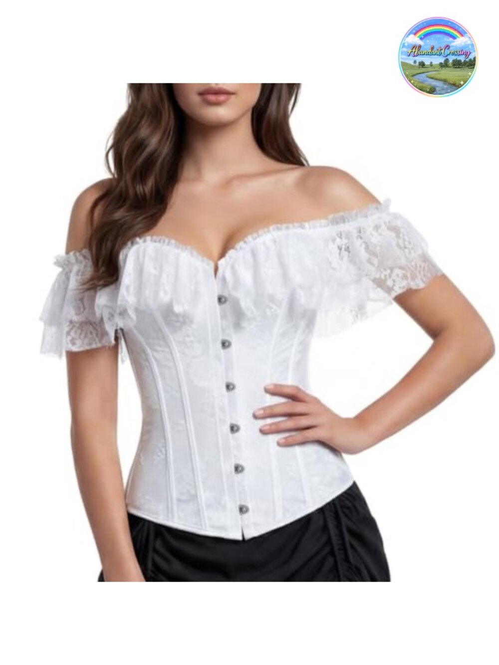 Plus Size Victorian Gothic Corset Bustier for Halloween Costume